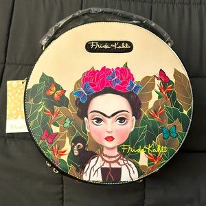 FRIDA KAHLO CARTOON SERIES ROUND SHAPE 2 WAY SATCHEL~PEARL